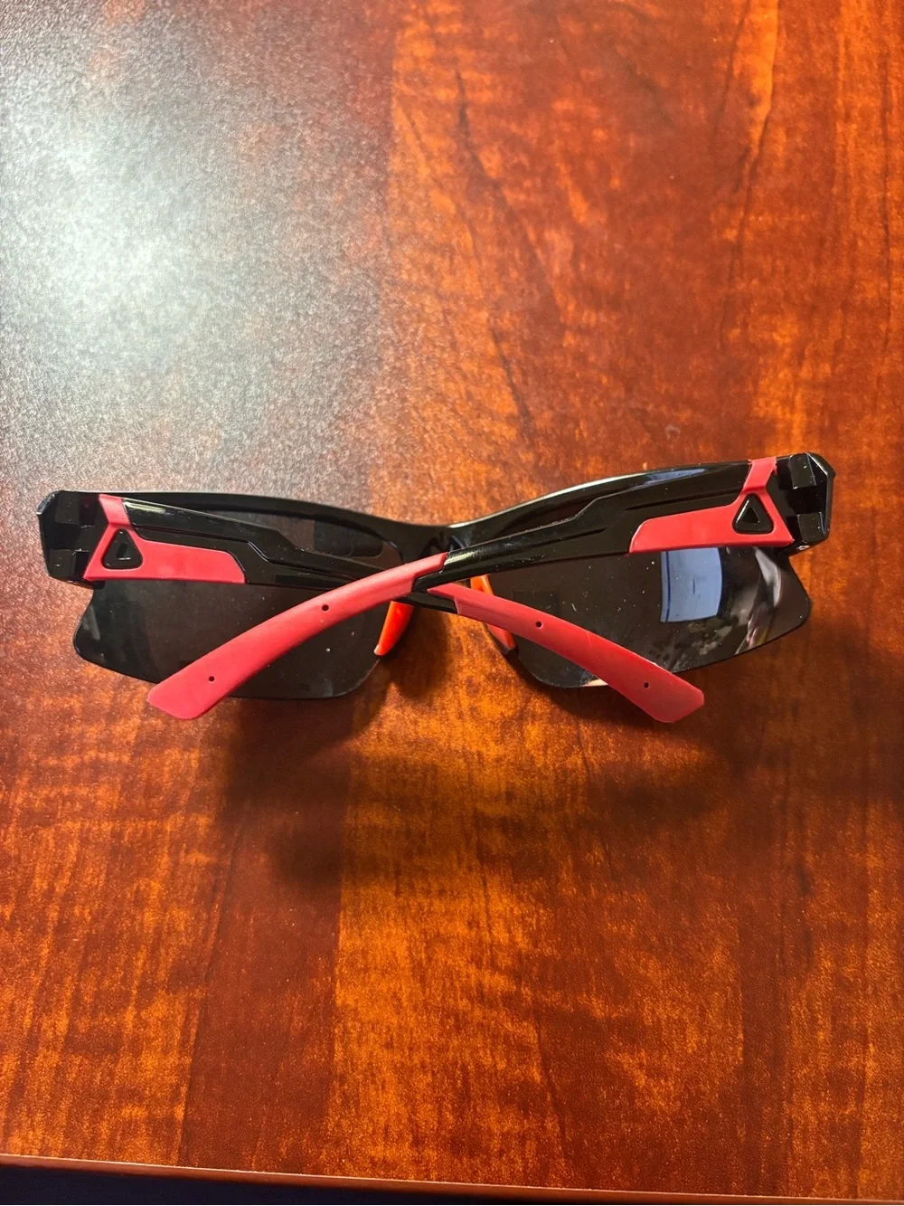 Polarized Sport Sunglasses Red Mirror Wrap UV400 Cycling Running Golf Black Red